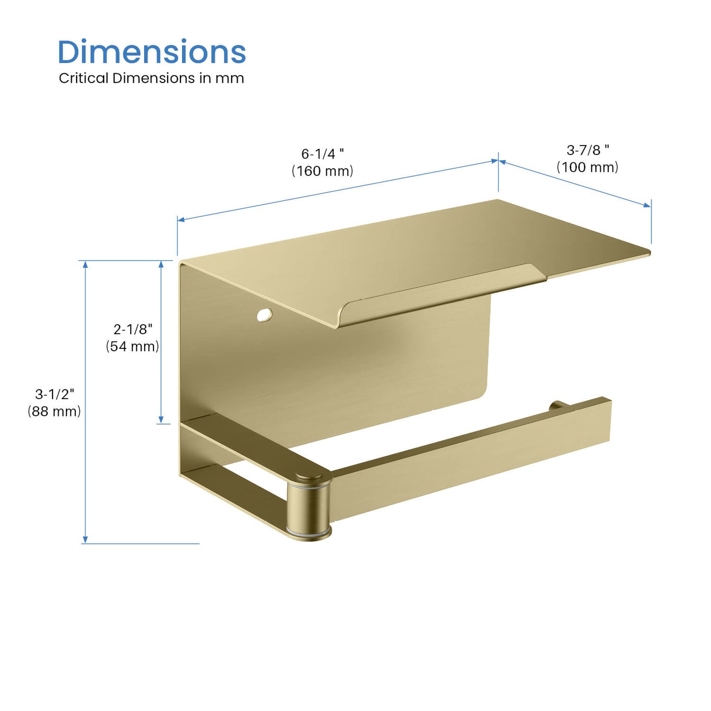 Stainless Steel Swivel Tissue Holder Shelf AA110056