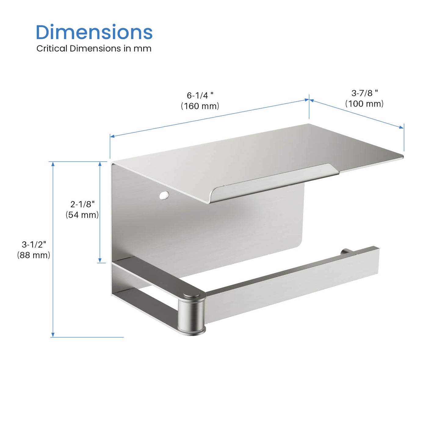 Stainless Steel Swivel Tissue Holder Shelf AA110056