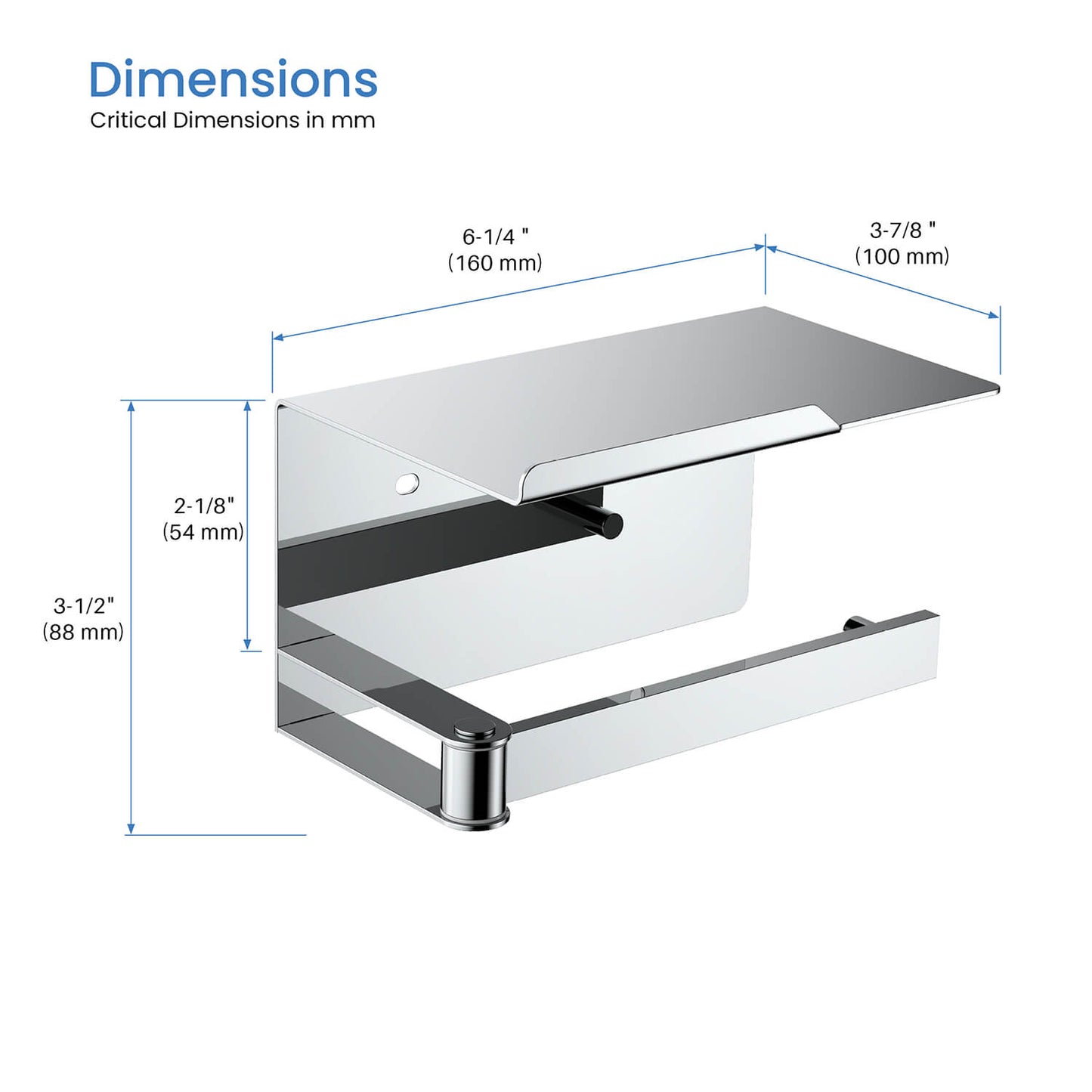 Stainless Steel Swivel Tissue Holder Shelf AA110056
