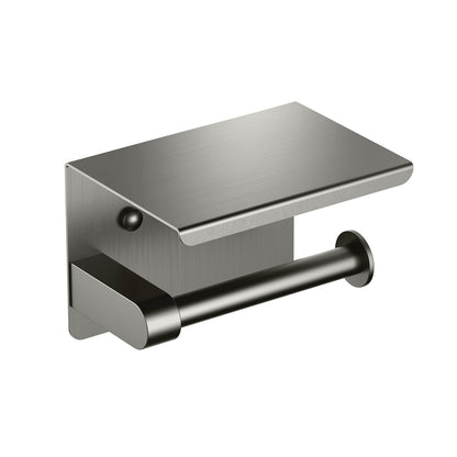 Space-Saving Stainless Steel Tissue holder with shelf AA110057