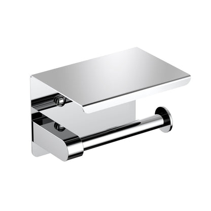 Space-Saving Stainless Steel Tissue holder with shelf AA110057
