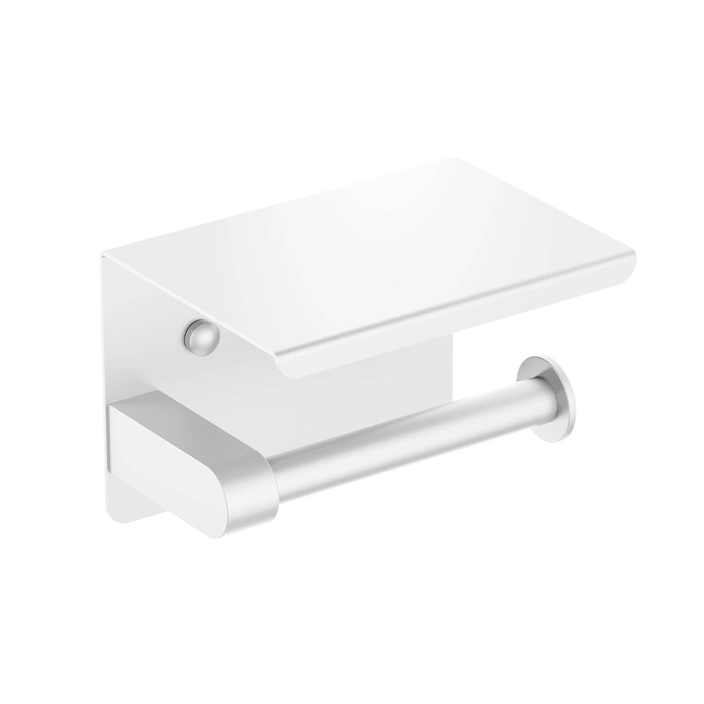 Space-Saving Stainless Steel Tissue holder with shelf AA110057