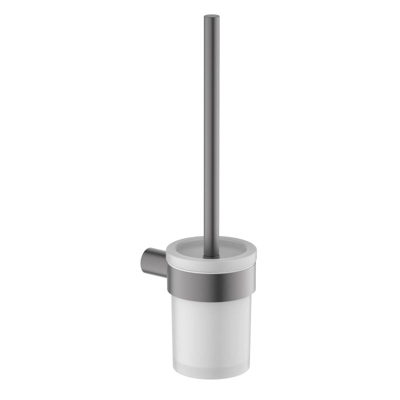 Rustproof SUS304 Toilet Brush Set with Frosted Glass AA200061
