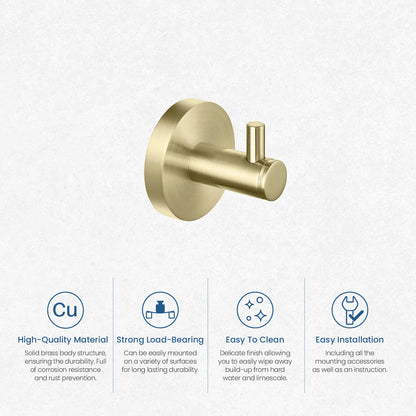 Solid brass bathroom robe hook AA260011