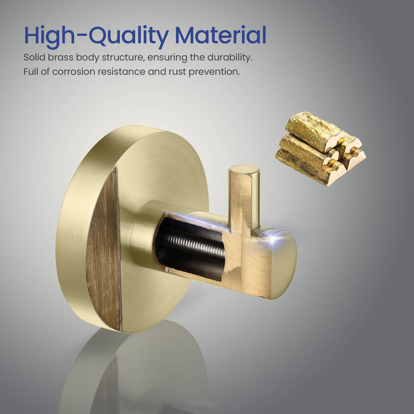 Solid brass bathroom robe hook AA260011