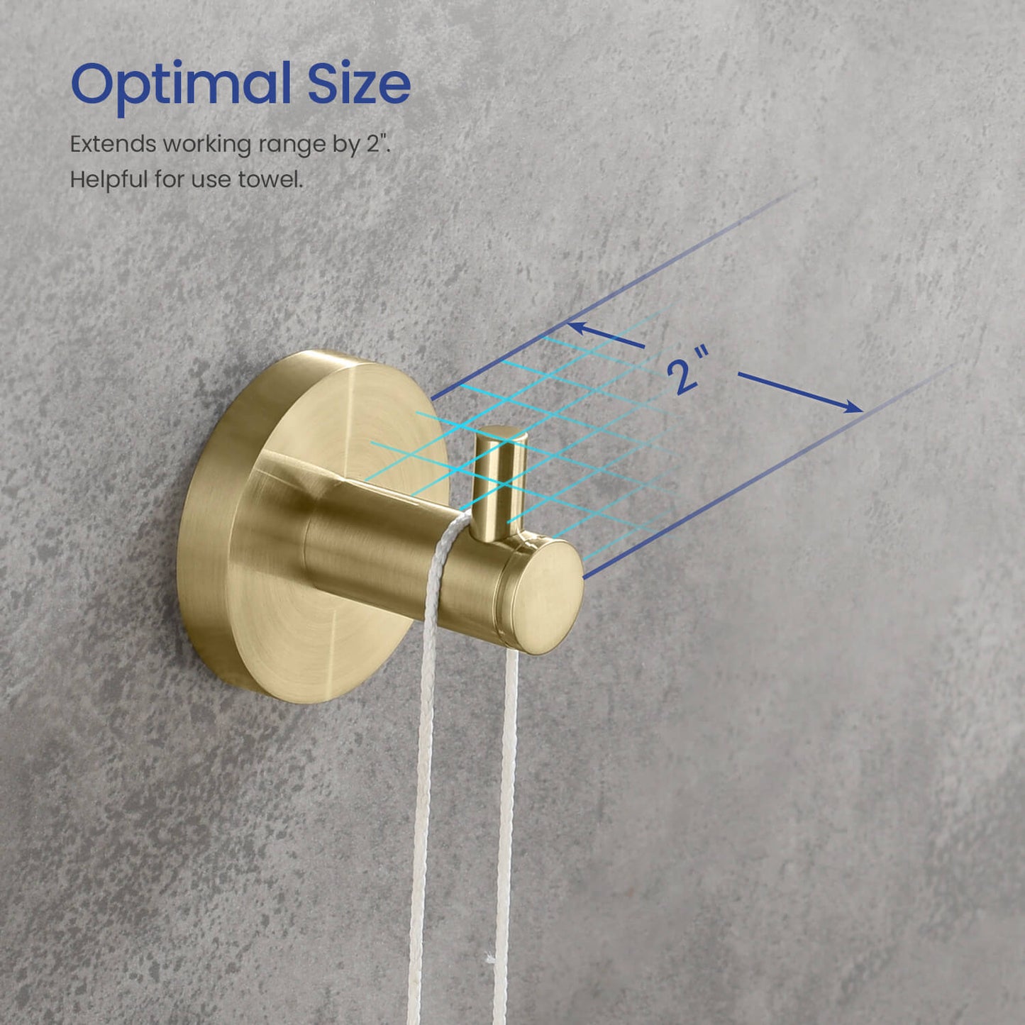 Solid brass bathroom robe hook AA260011