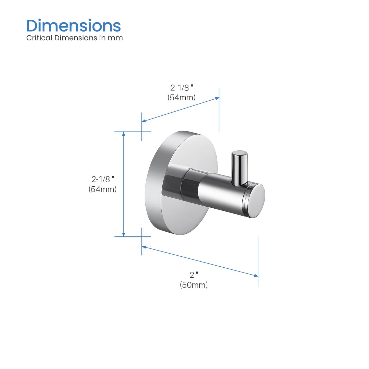 Solid brass bathroom robe hook AA260011