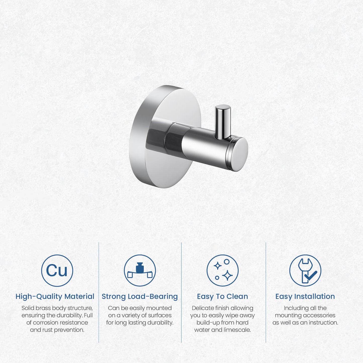 Solid brass bathroom robe hook AA260011