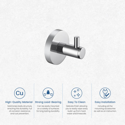 Solid brass bathroom robe hook AA260011