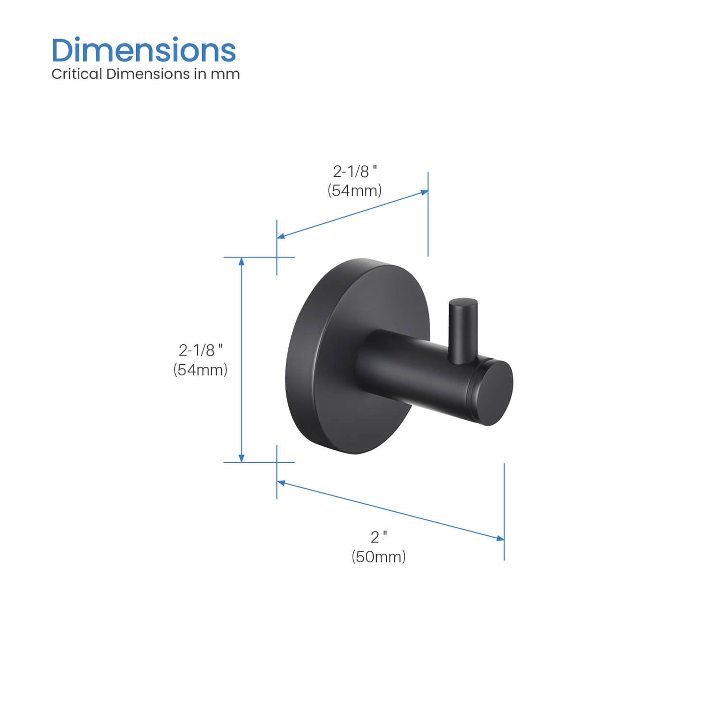 Solid brass bathroom robe hook AA260011