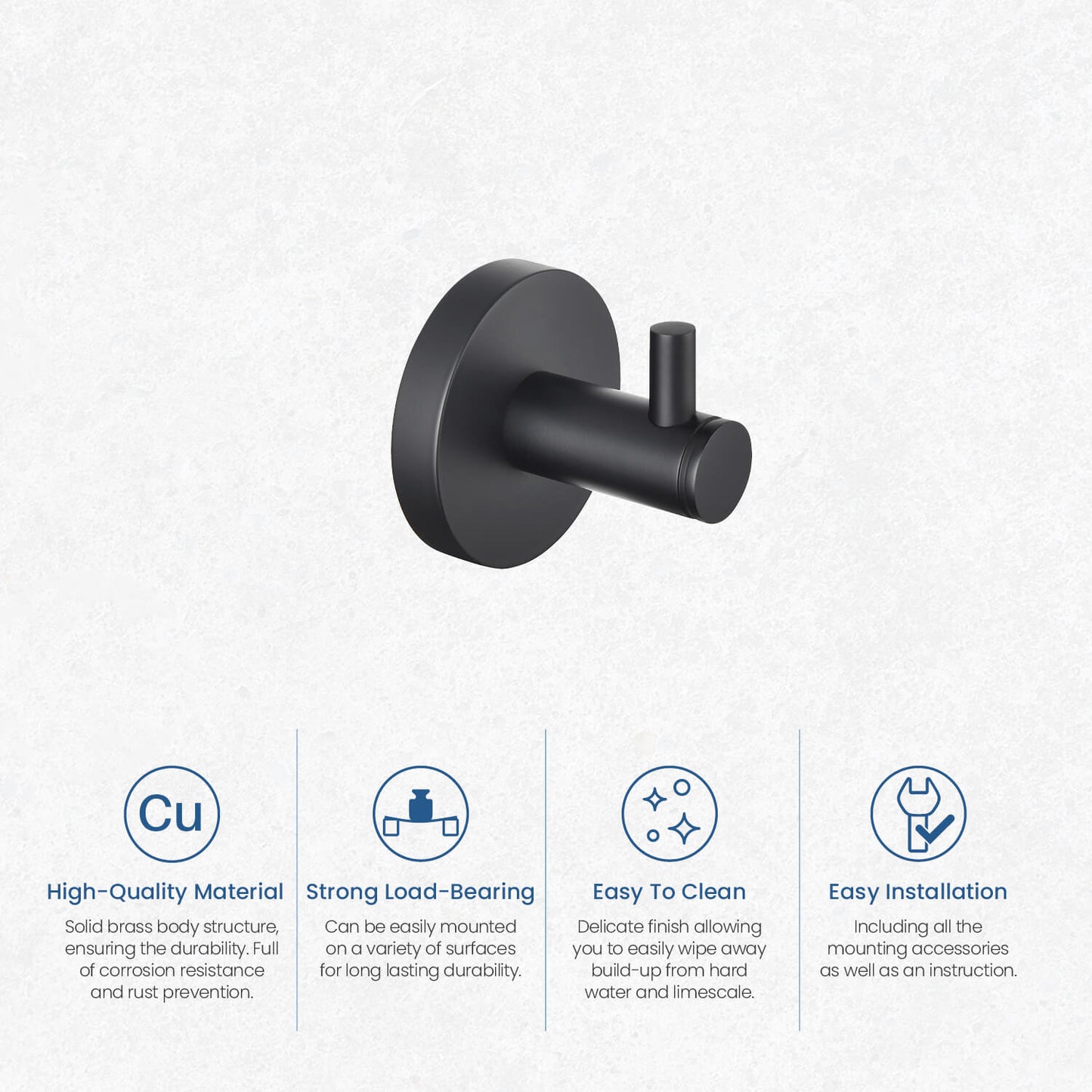 Solid brass bathroom robe hook AA260011