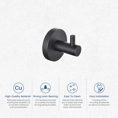 Solid brass bathroom robe hook AA260011