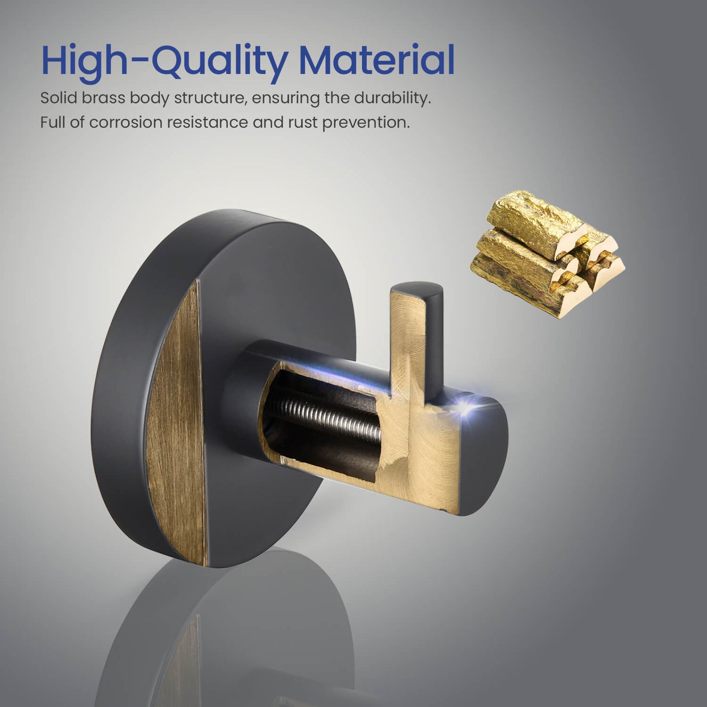 Solid brass bathroom robe hook AA260011