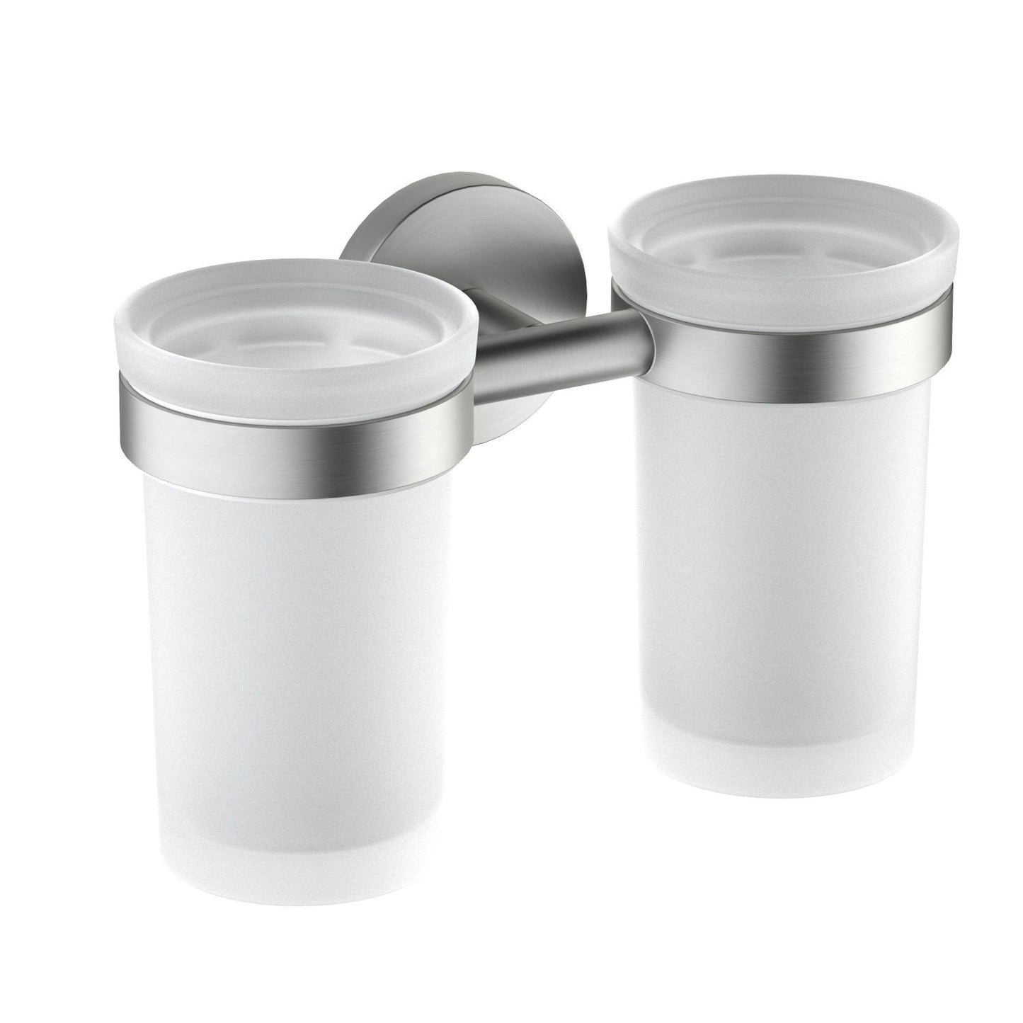 Aquavit Double Space-Saving Glass Tumbler With Brass Holder AA260032