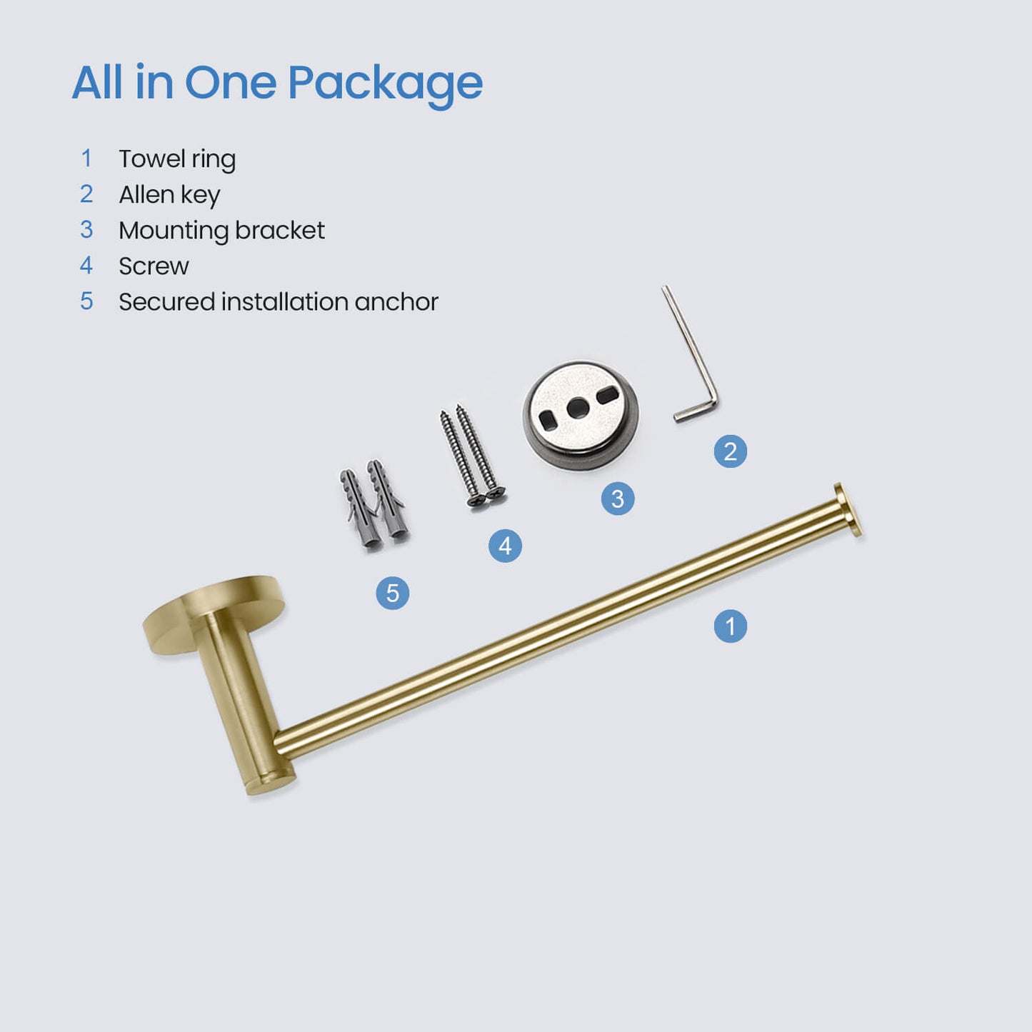 Brass Towel Ring with Modern Touch AA260050