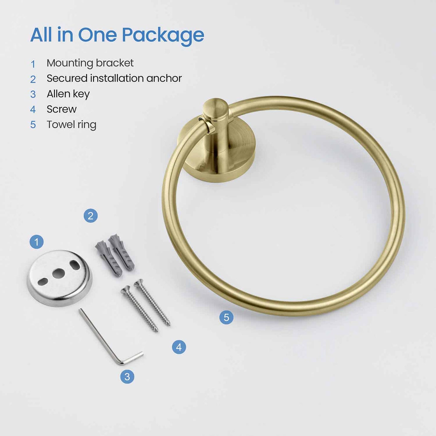 Stylish Brass Towel Ring AA260051