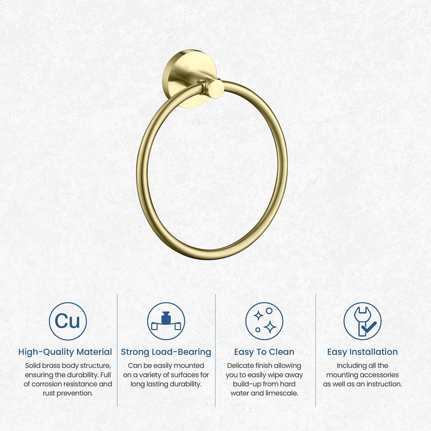 Stylish Brass Towel Ring AA260051