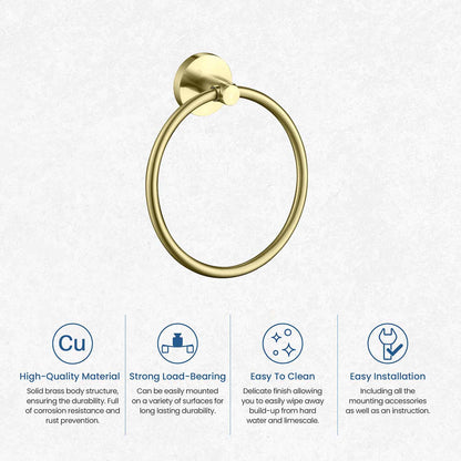 Stylish Brass Towel Ring AA260051