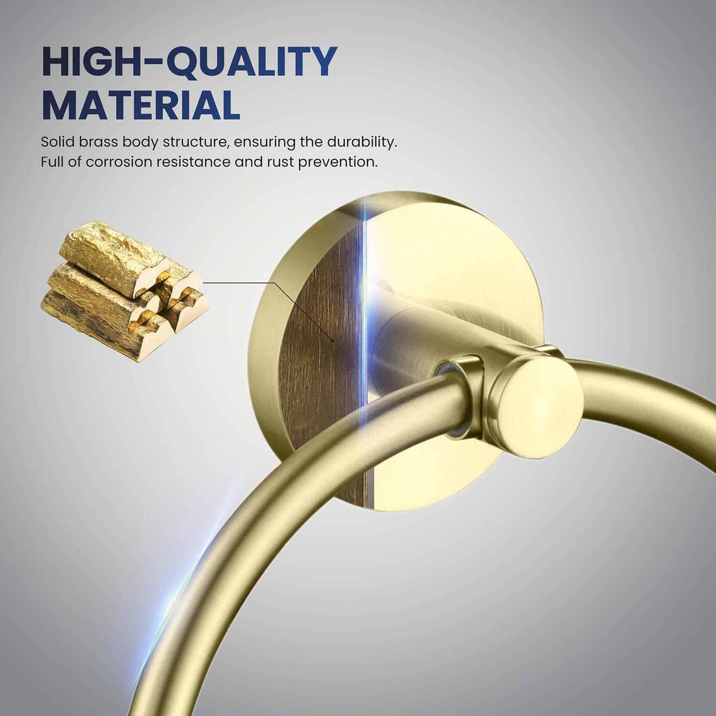 Stylish Brass Towel Ring AA260051