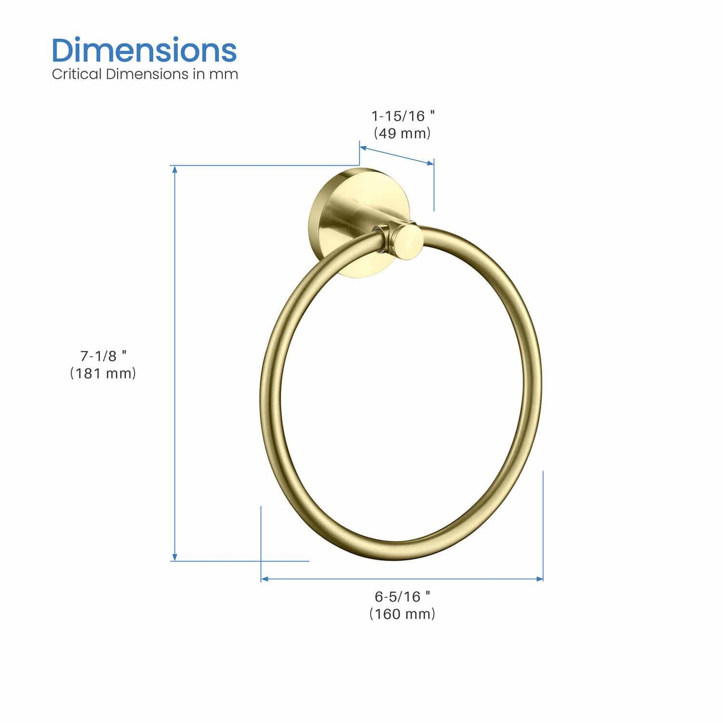 Stylish Brass Towel Ring AA260051