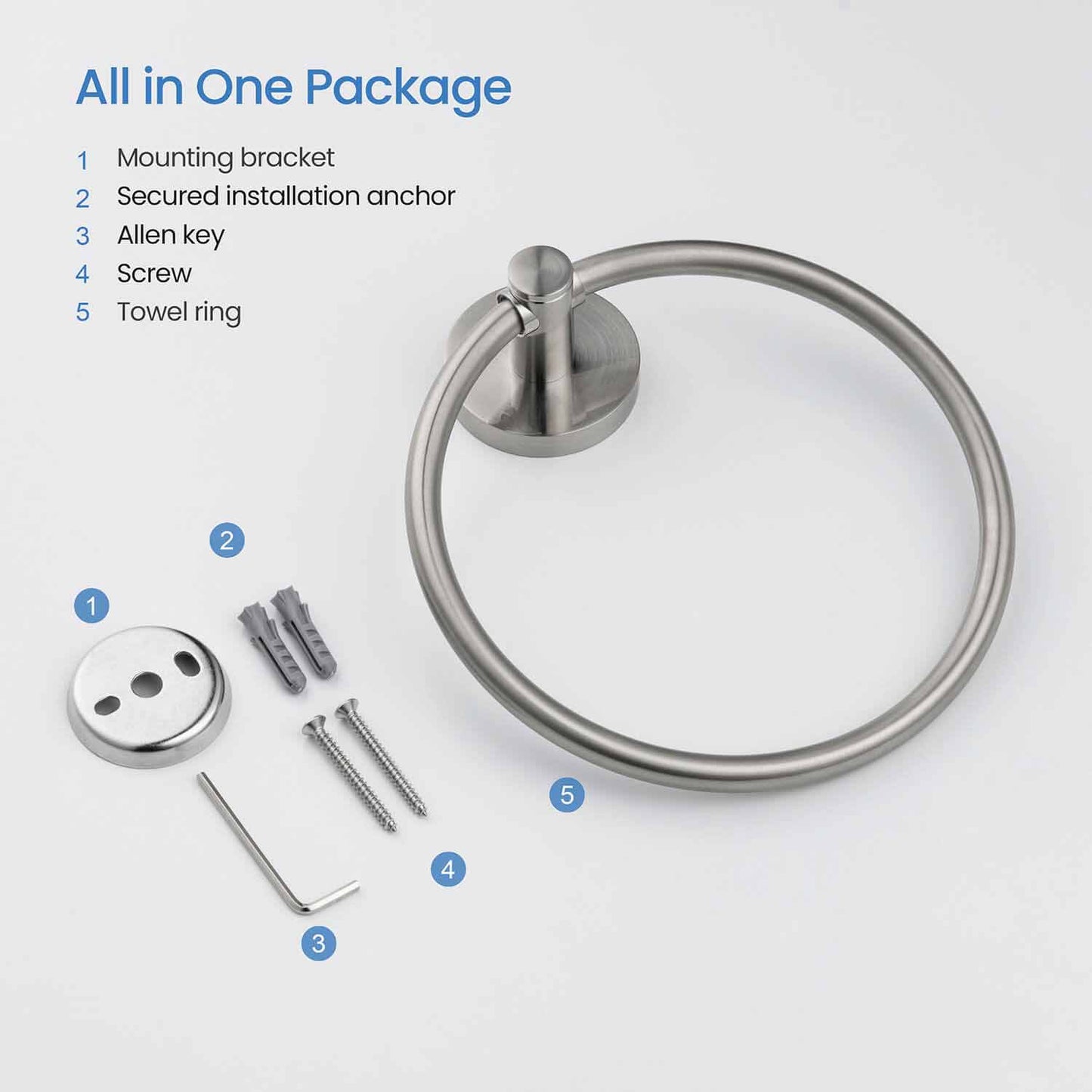 Stylish Brass Towel Ring AA260051