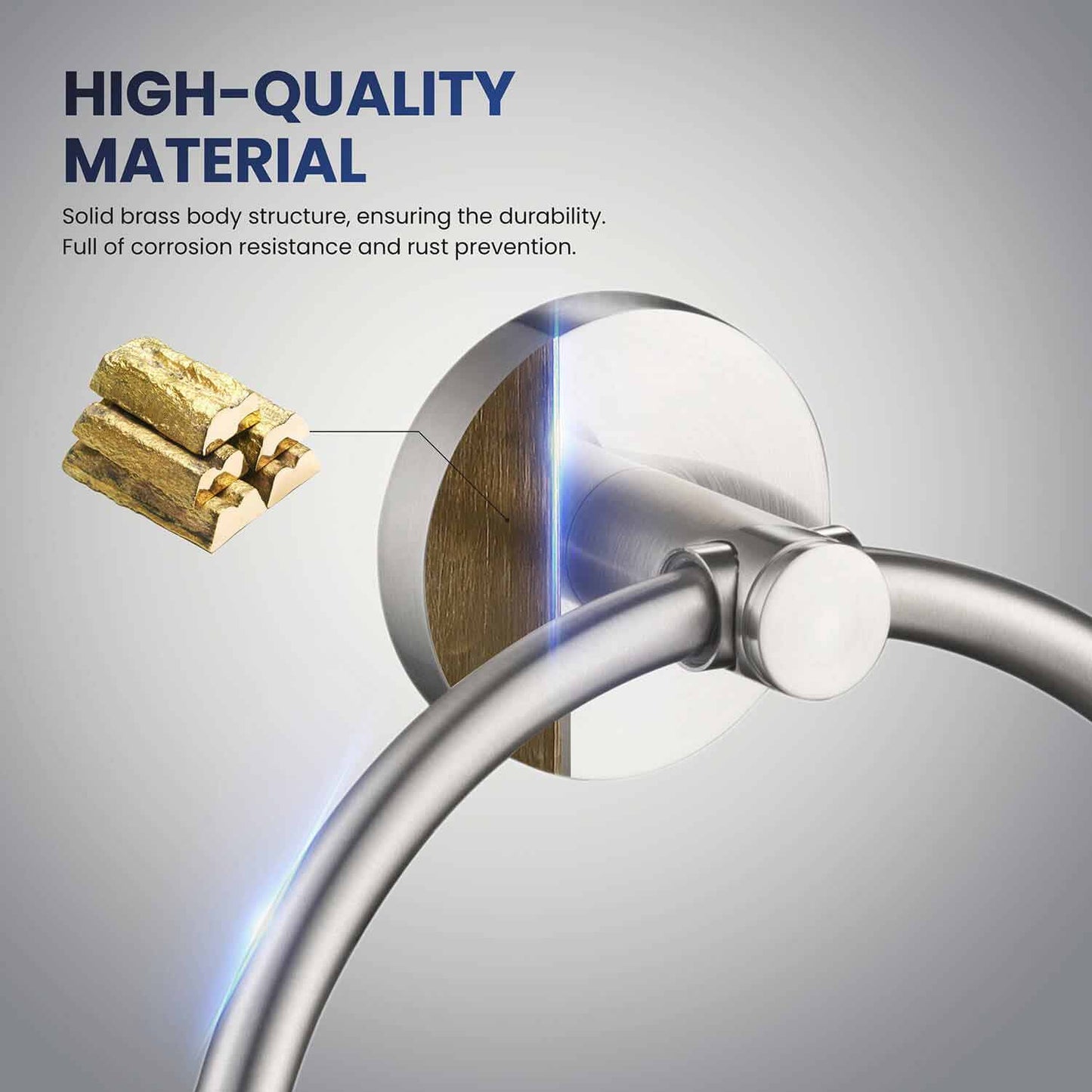 Stylish Brass Towel Ring AA260051
