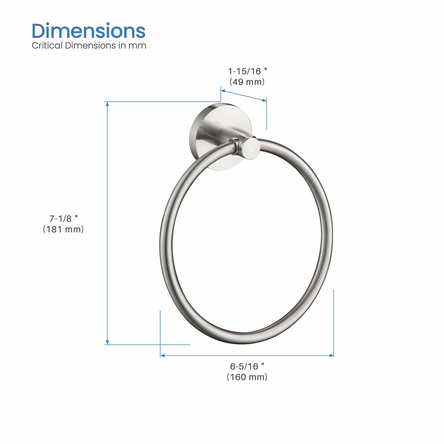 Stylish Brass Towel Ring AA260051