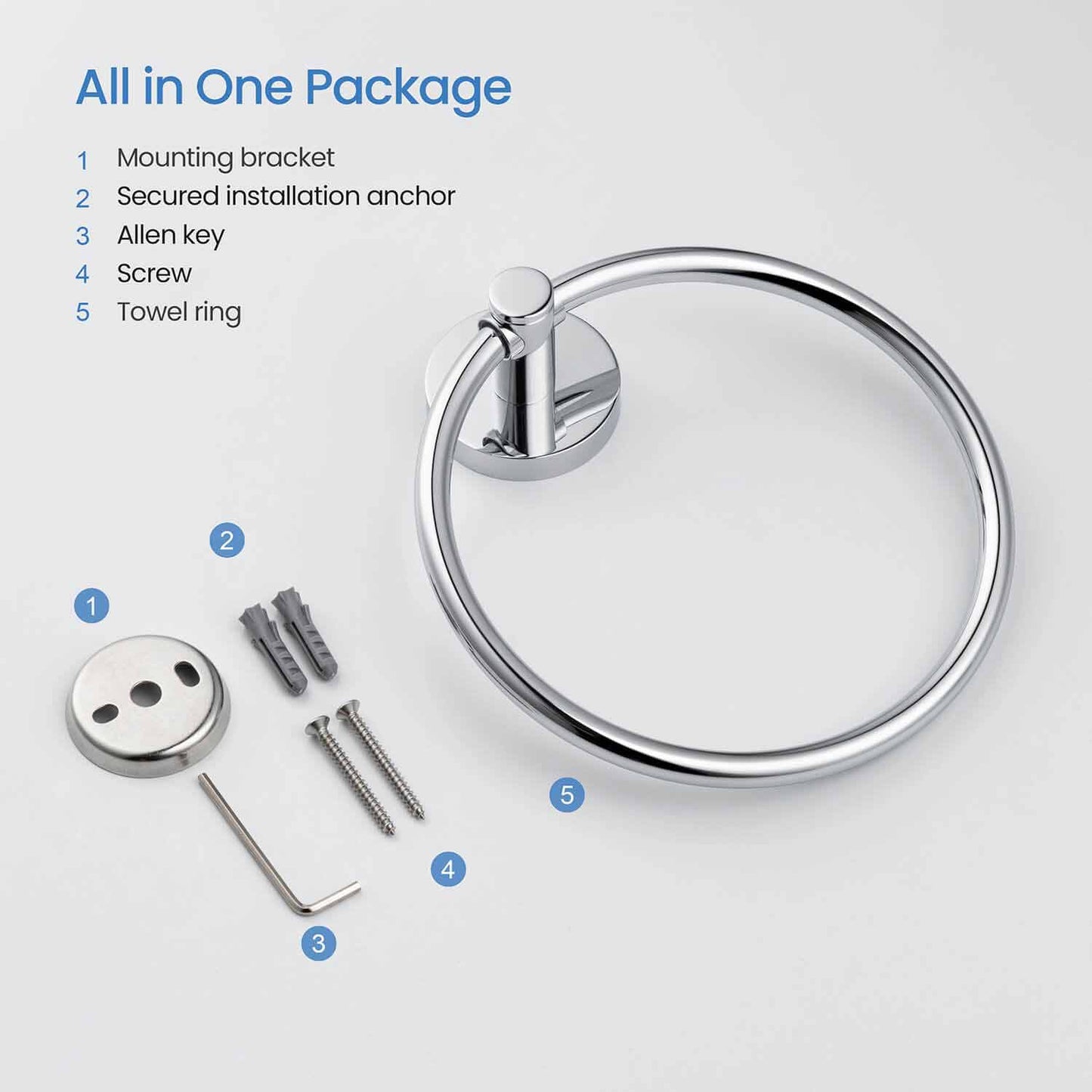 Stylish Brass Towel Ring AA260051