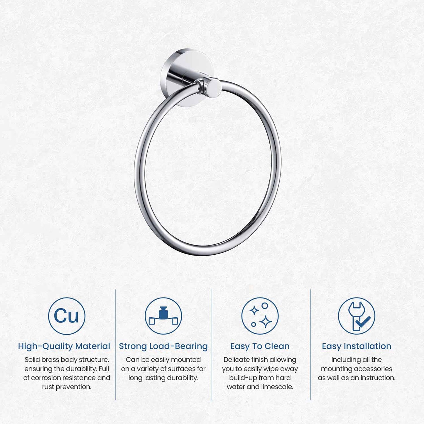 Stylish Brass Towel Ring AA260051