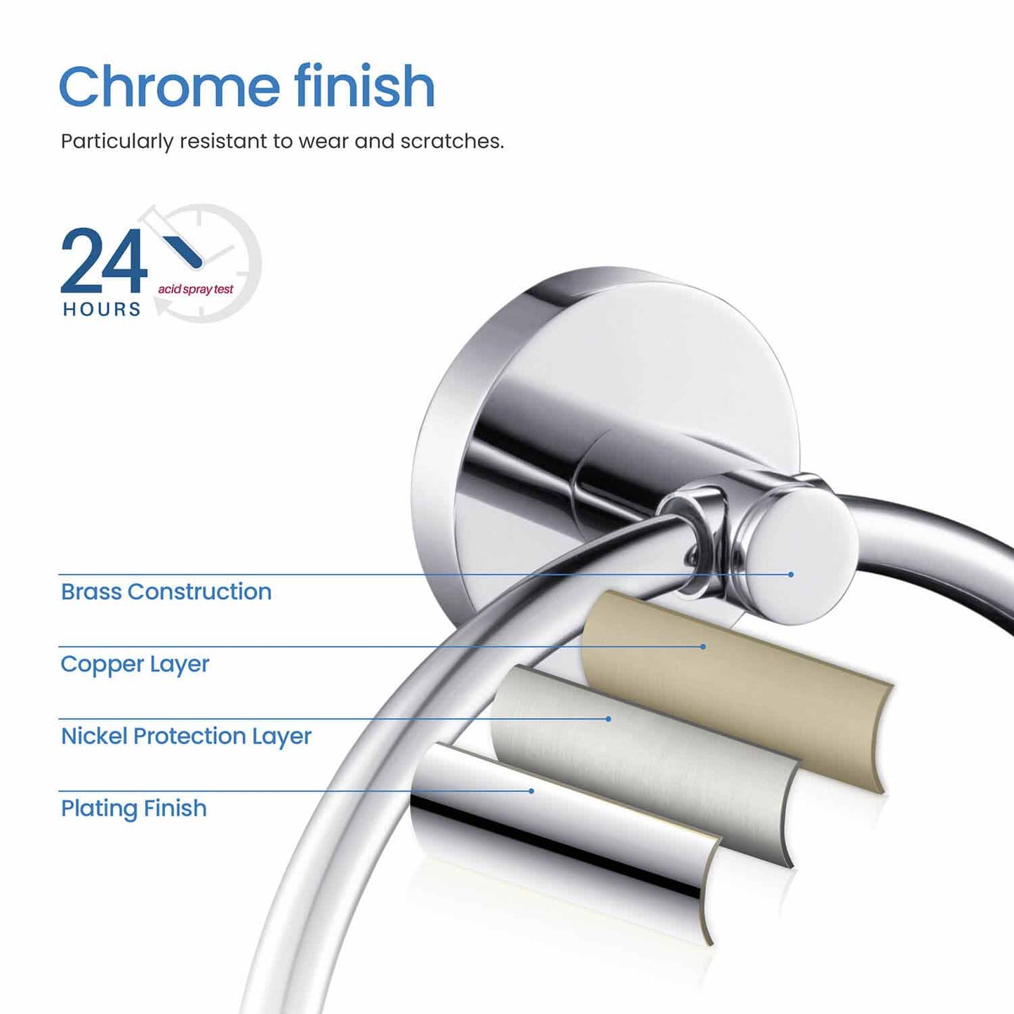 Stylish Brass Towel Ring AA260051
