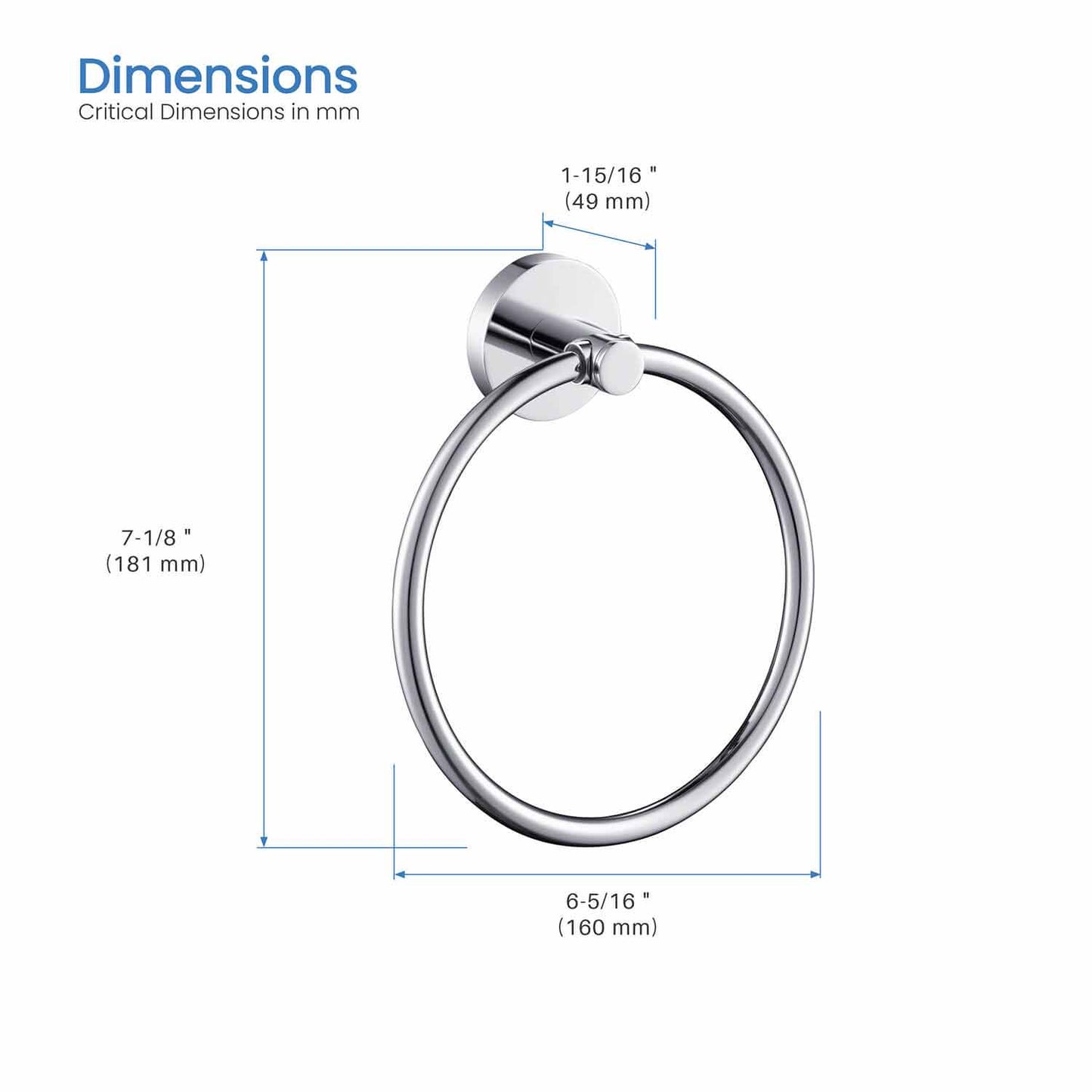 Stylish Brass Towel Ring AA260051