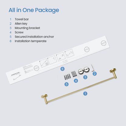 Orbis Luxury Brass Wall-Mounted Towel Bar AA260053