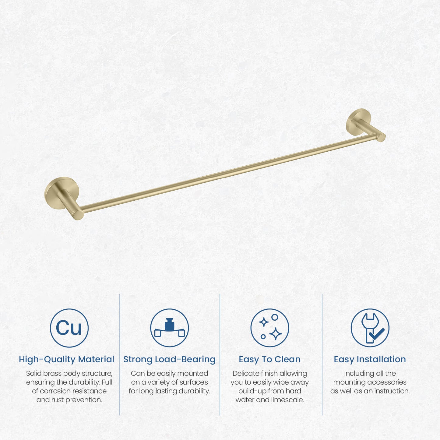 Orbis Luxury Brass Wall-Mounted Towel Bar AA260053