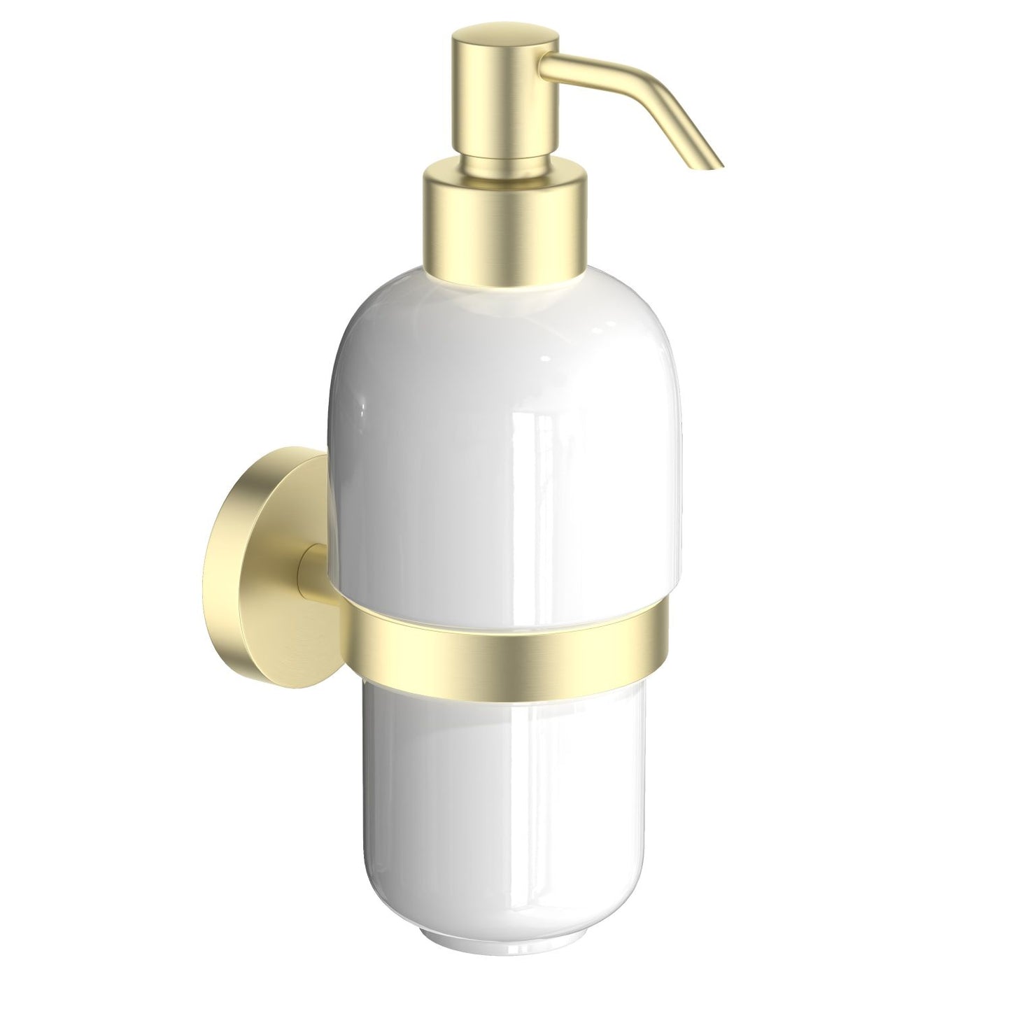 Blade Solid Brass Dispenser Holder With Ceramic Tumbler AA320038