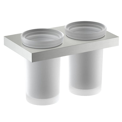 CITI Functional Double  Frosted Tumbler with brass holder AA350034
