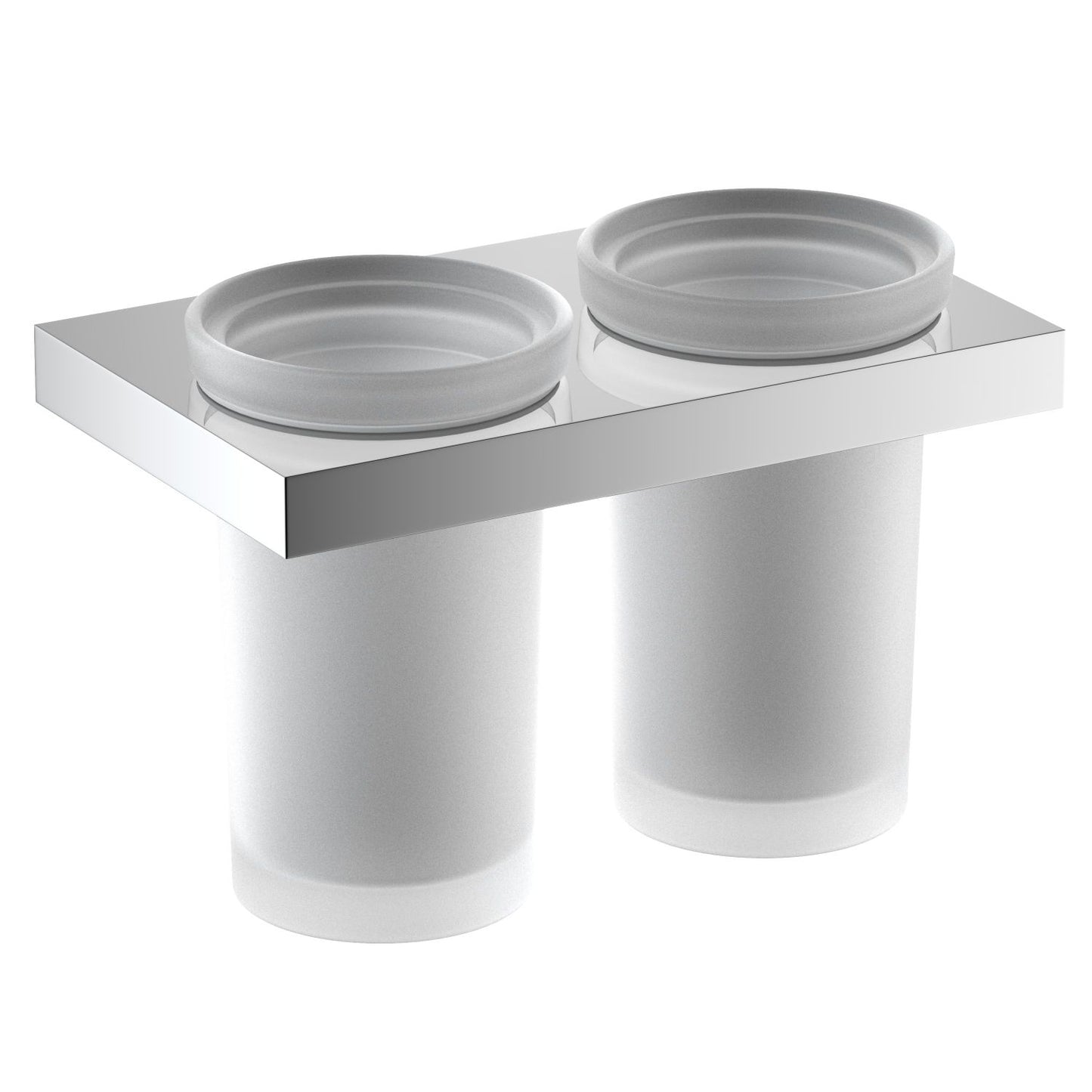CITI Functional Double  Frosted Tumbler with brass holder AA350034
