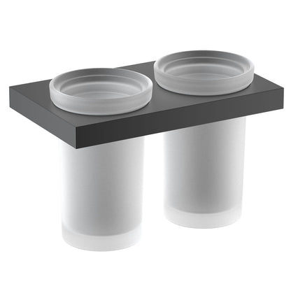 CITI Functional Double  Frosted Tumbler with brass holder AA350034