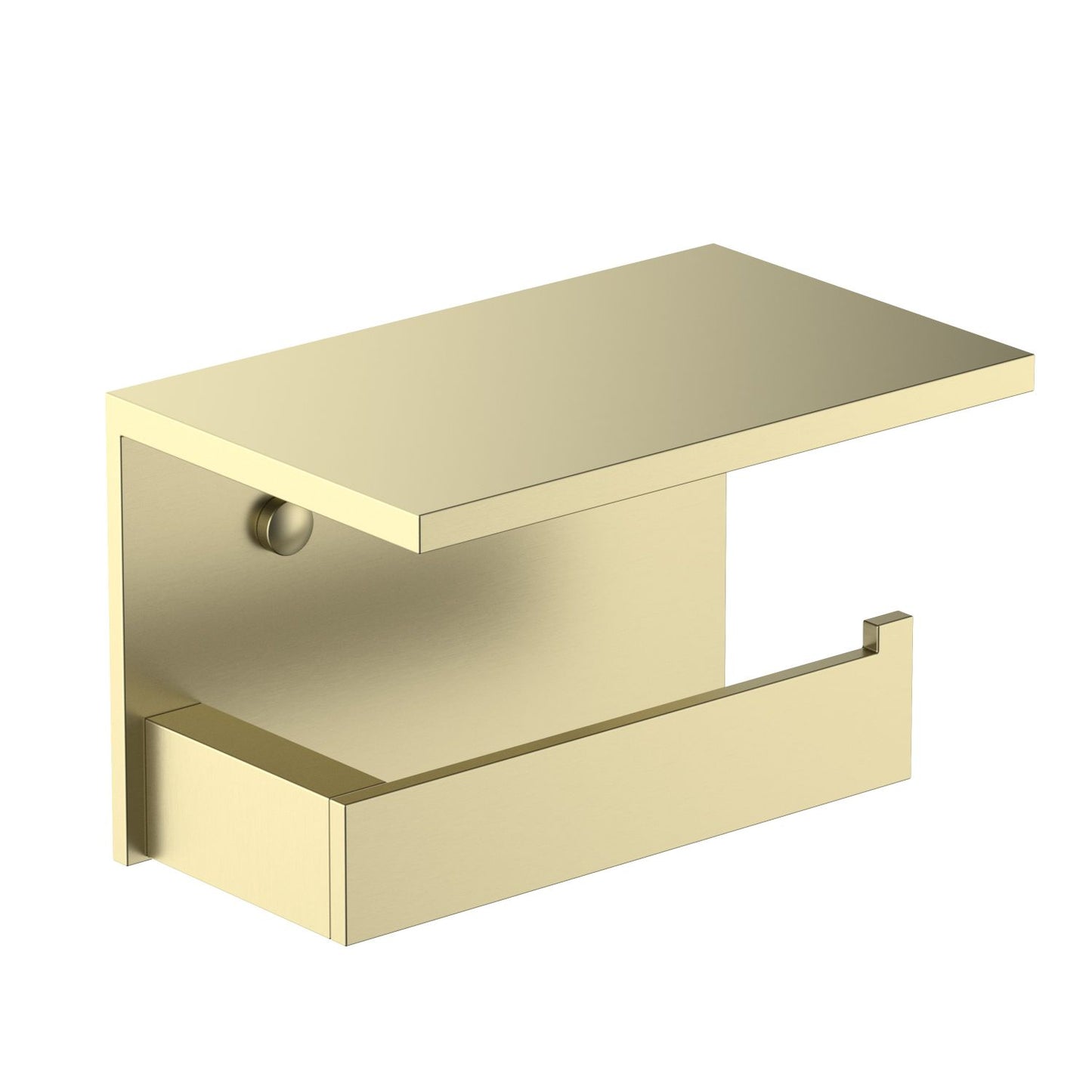 Heavy-Duty Brass Toilet Paper Holder with Shelf AA350043