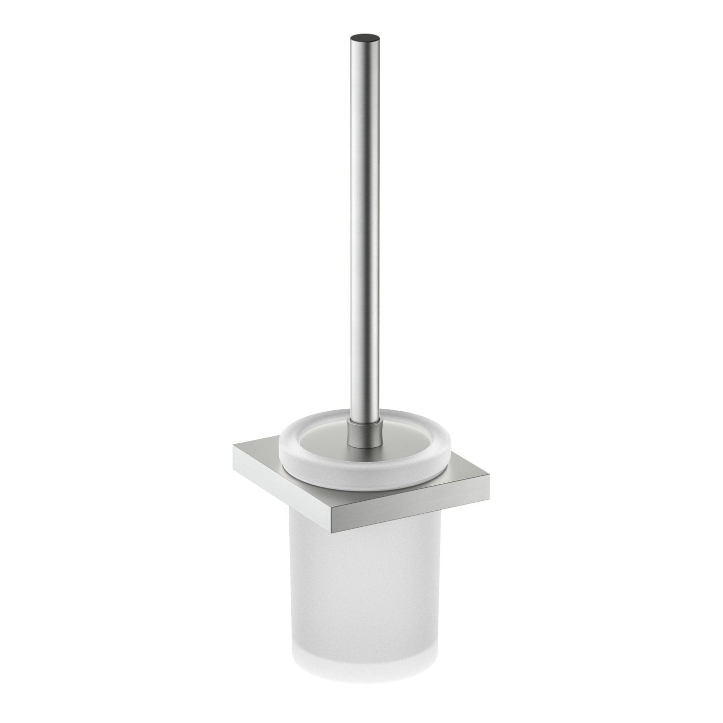 Premium Solid Brass Toilet Brush Set with Frosted Glass Tumbler AA350061