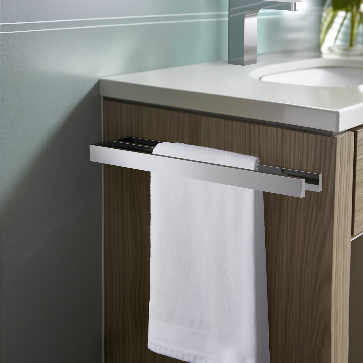 Double Wall mounted Bathroom Brass Towel holder AA350082