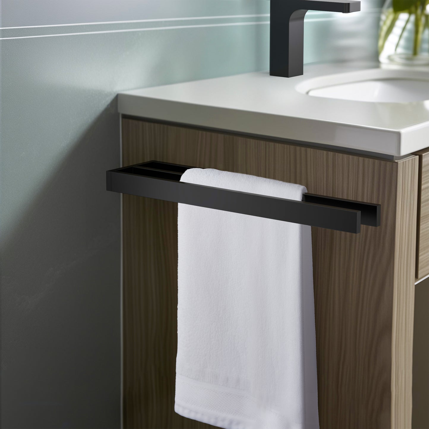Double Wall mounted Bathroom Brass Towel holder AA350082