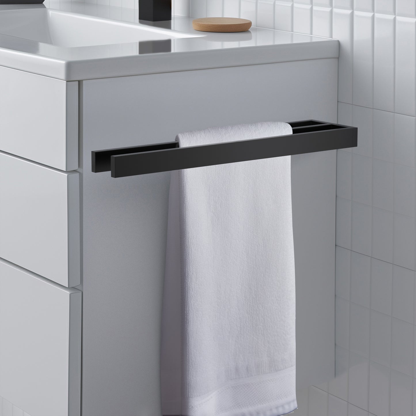 Double Wall mounted Bathroom Brass Towel holder AA350082