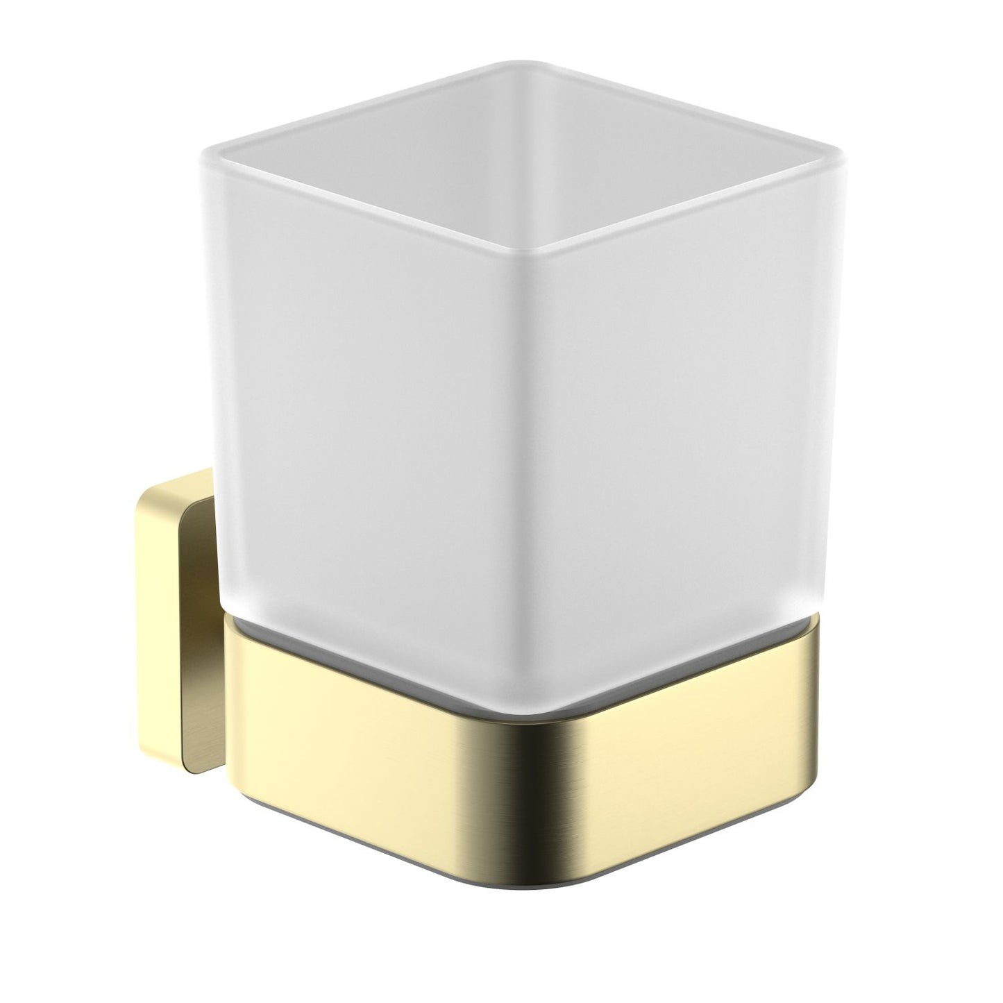 Aura Single Frosted Tumbler with brass holder AA380031