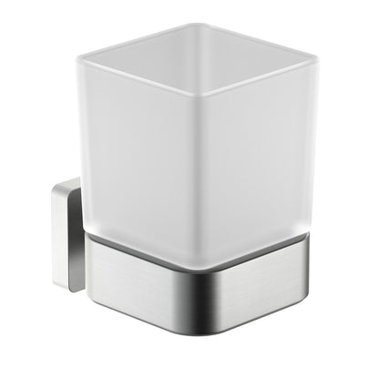 Aura Single Frosted Tumbler with brass holder AA380031