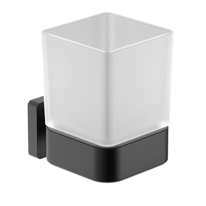 Aura Single Frosted Tumbler with brass holder AA380031