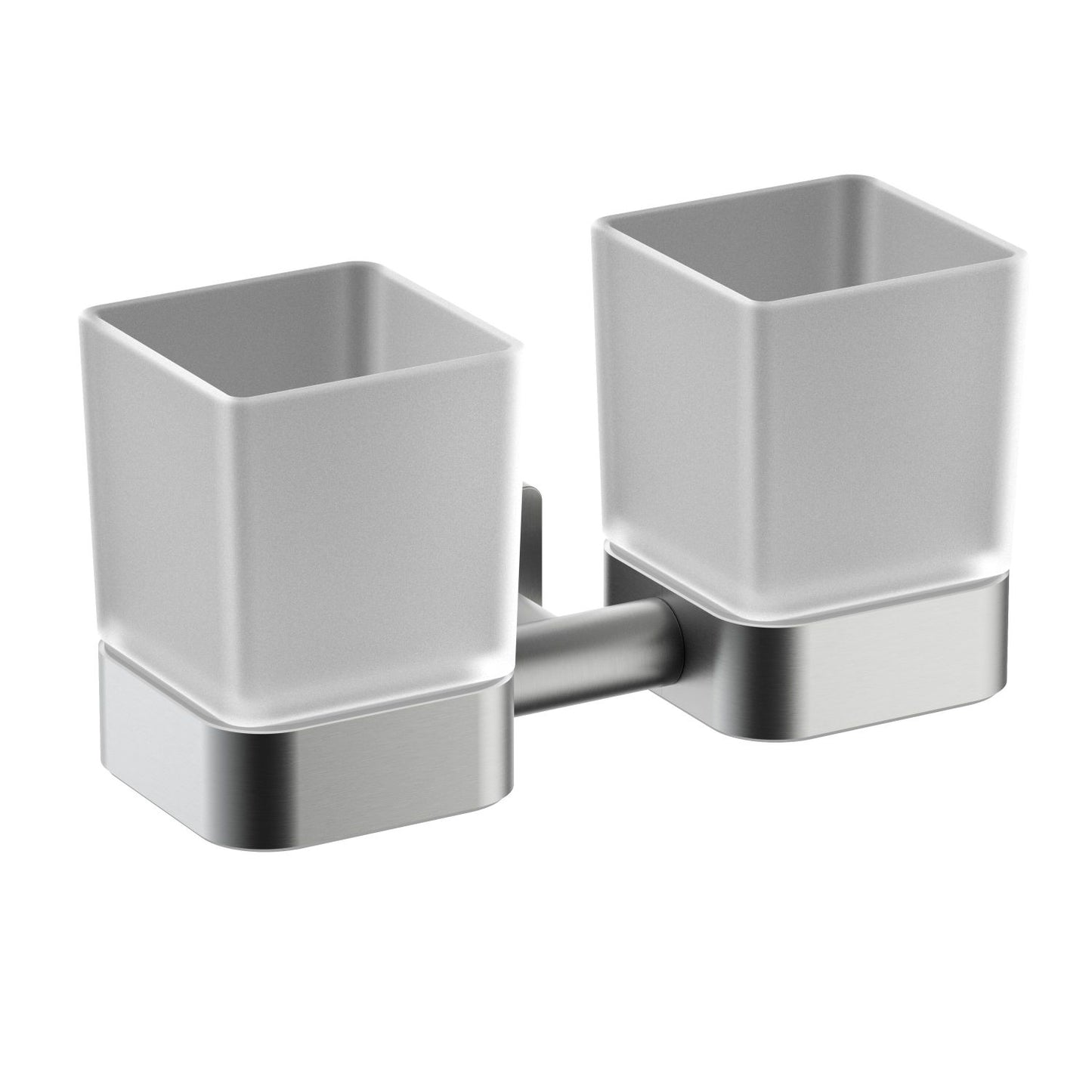 Double Frosted Tumbler with brass holder AA380032
