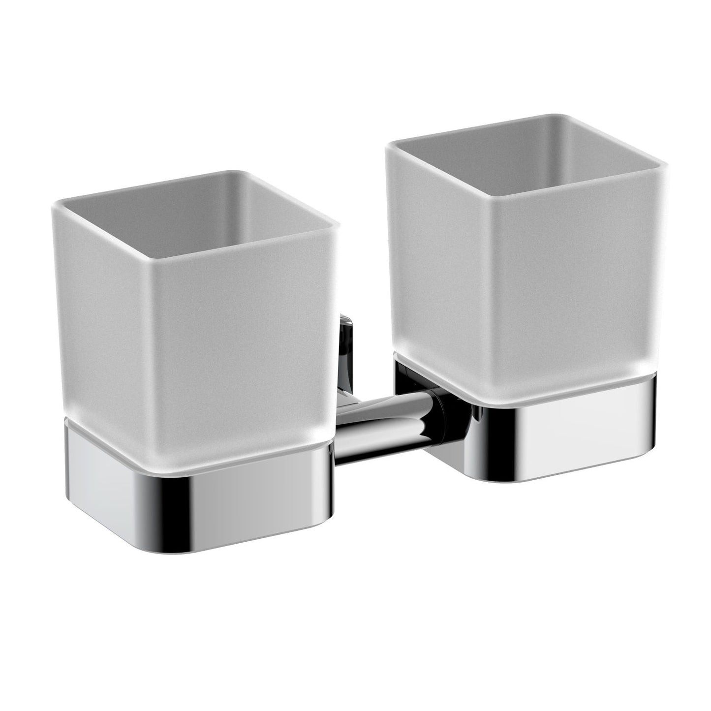 Double Frosted Tumbler with brass holder AA380032