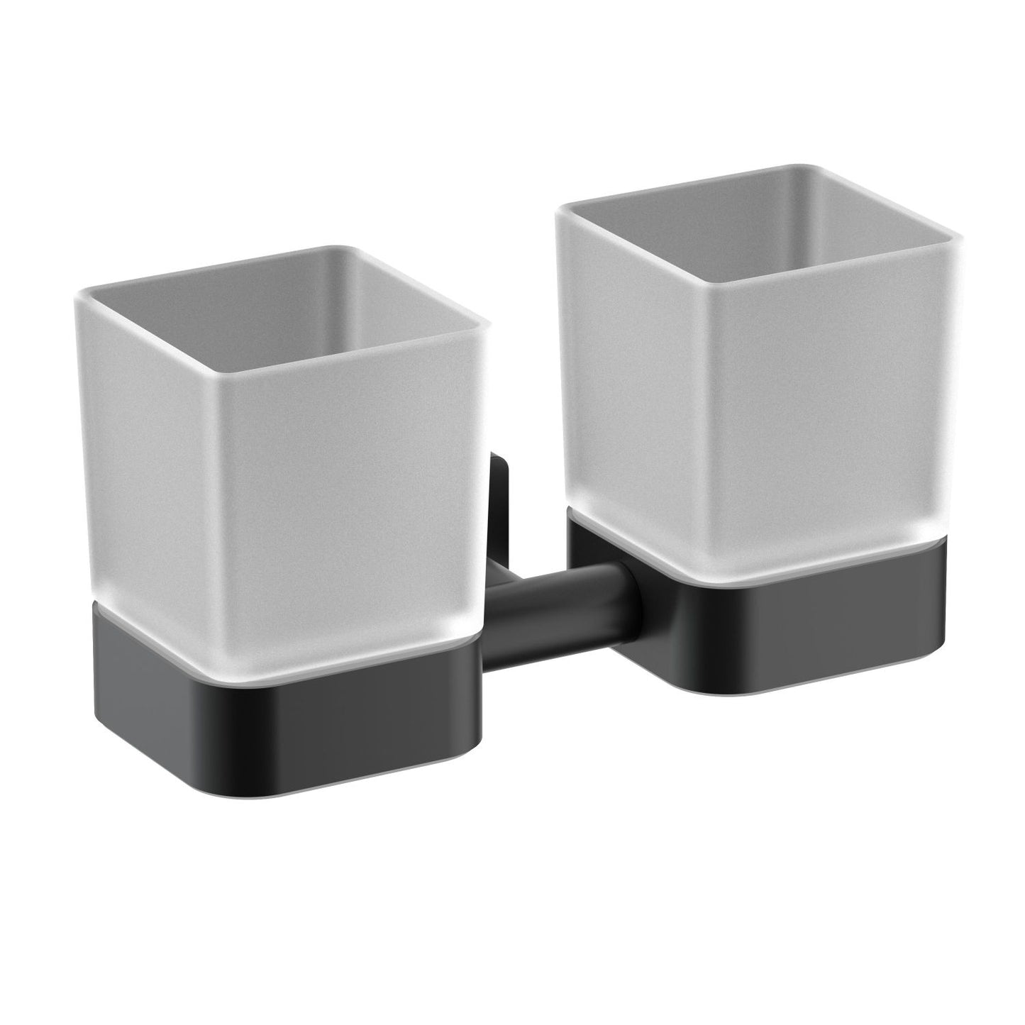 Double Frosted Tumbler with brass holder AA380032