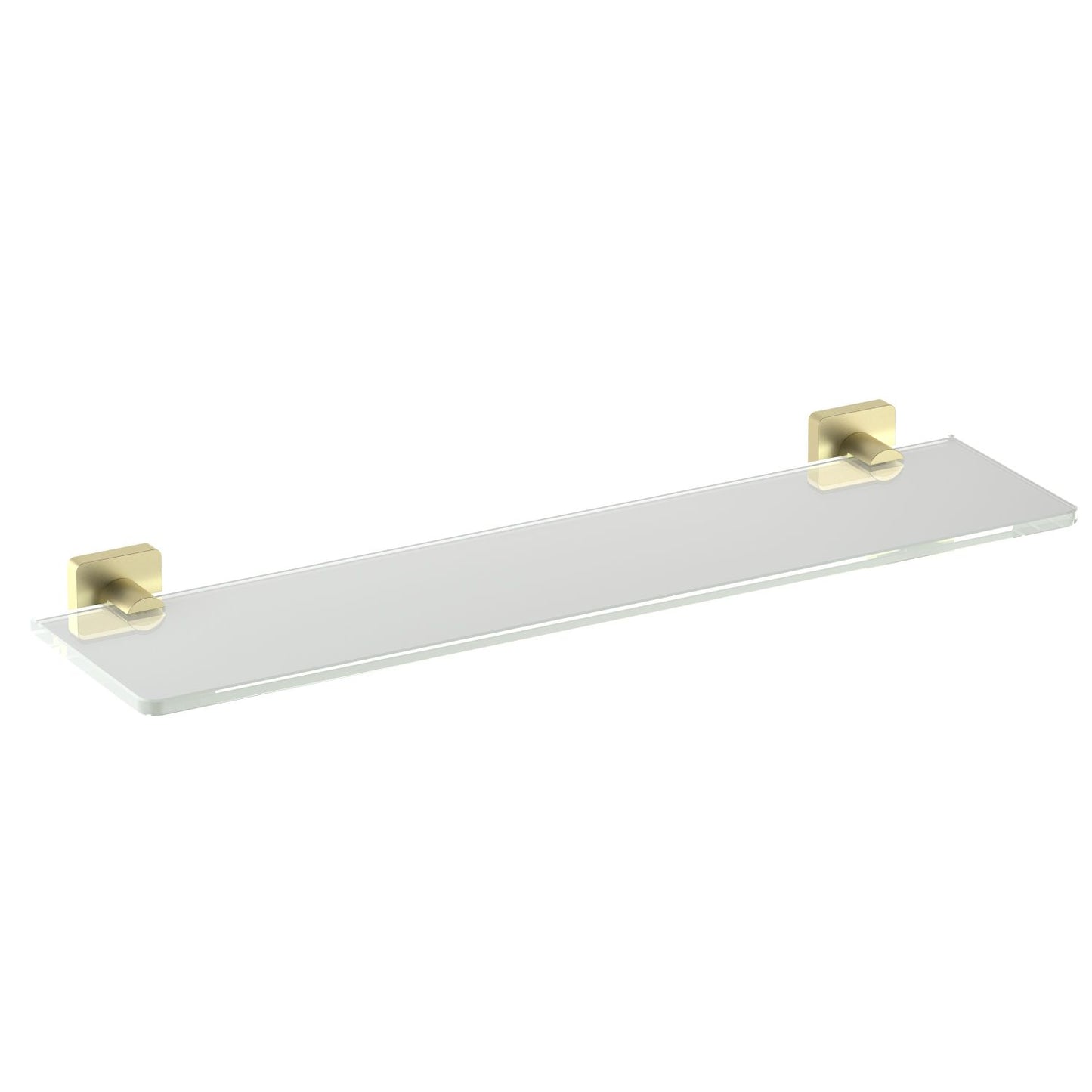 Brass Holder and 8mm Transparent Glass Shelf for Sleek Bathroom Storage AA380071
