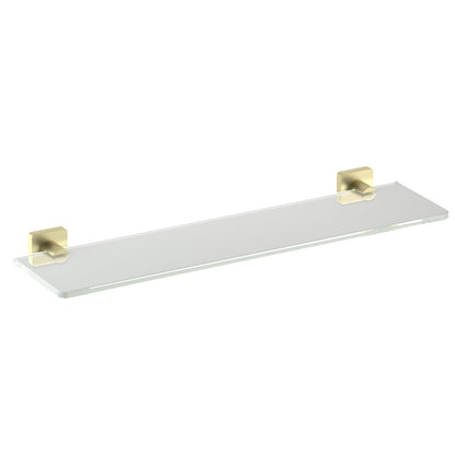 Brass Holder and 8mm Transparent Glass Shelf for Sleek Bathroom Storage AA380071